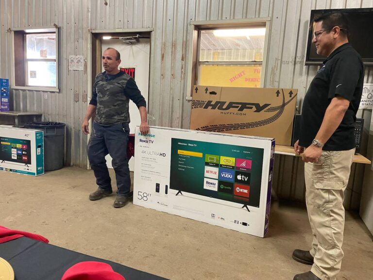 SMS employee won a 58 inch HD tv